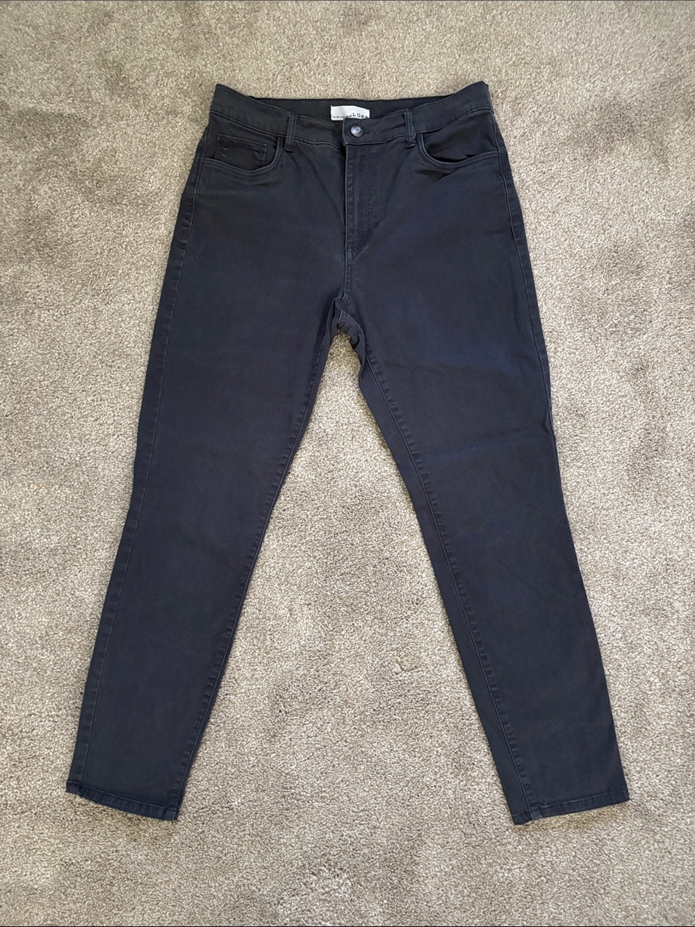 LOFT Gray High-Rise Slim Jeans